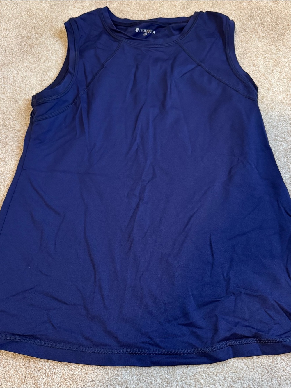 Sofibella Women’s Navy Sleeveless Athletic Tank